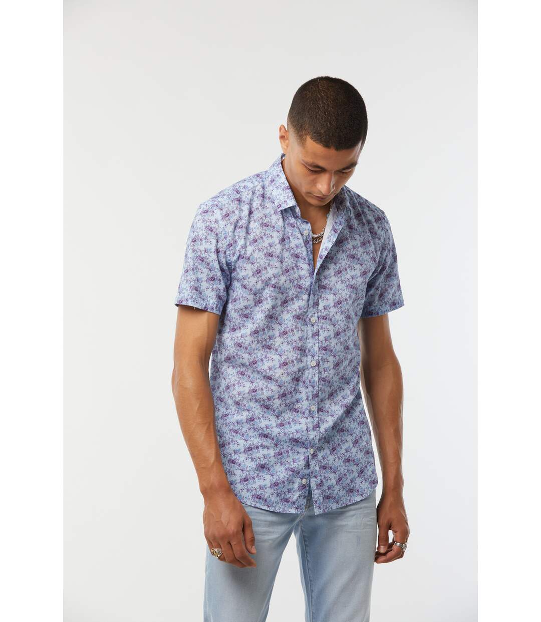 Chemise manches courtes coton slim DINOLO
