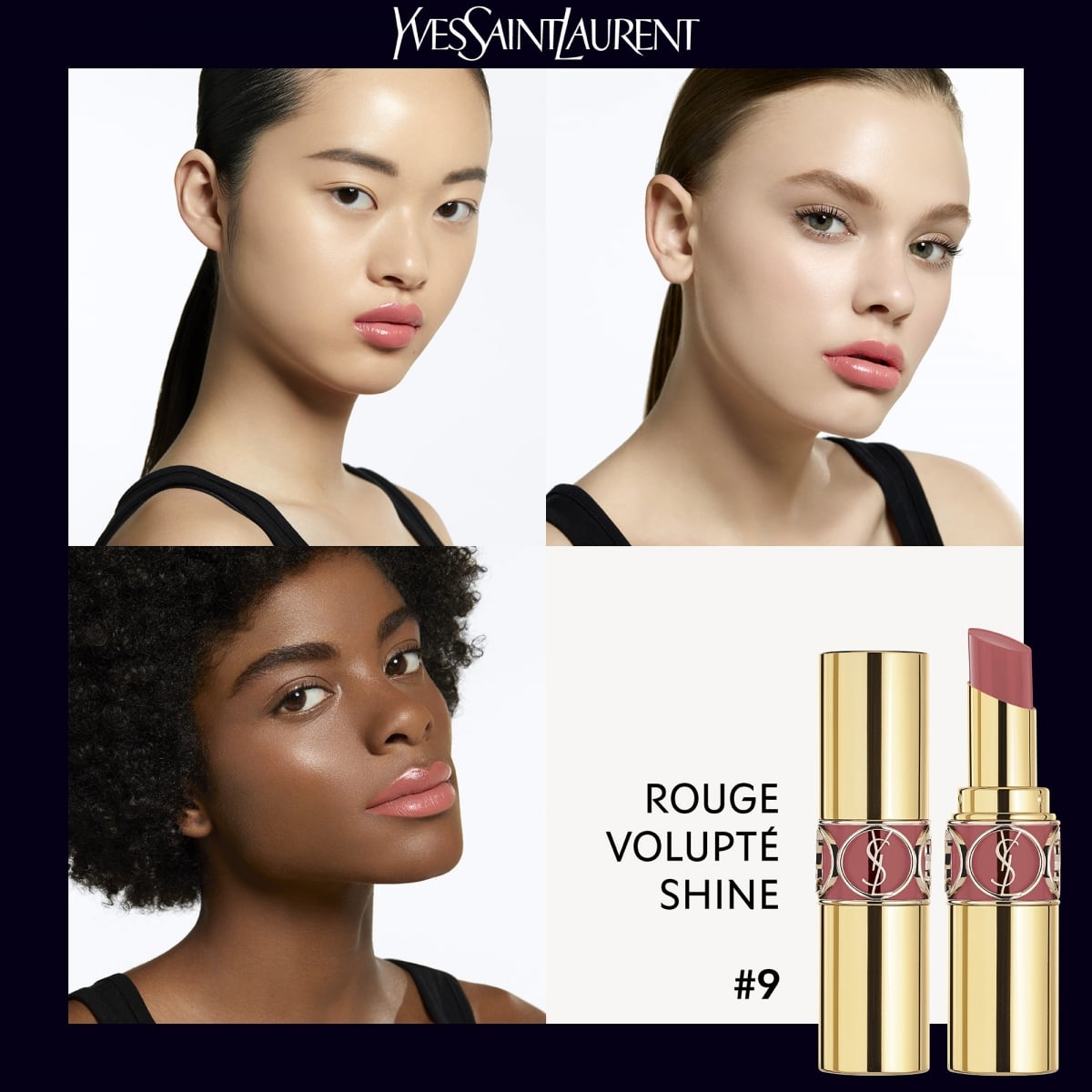 YVES SAINT LAURENT Rouge Volupté Shine Oil-In-Stick Rouge à Lèvres alliant Couleur, Soin et Brillance Longue Tenue
