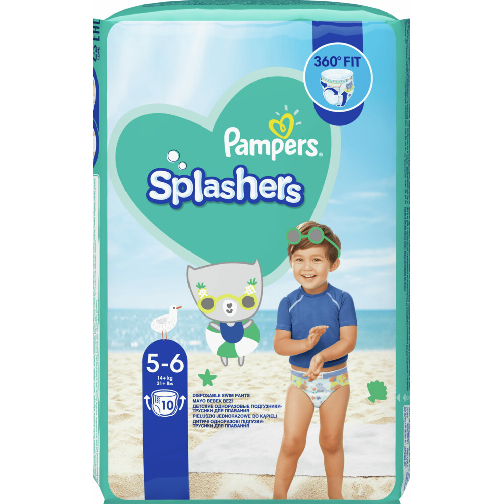 8x Pampers Splashers Zwemluiers Maat 5 (14 kg+)10 stuks