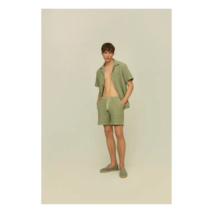 OAS Short Porto Waffle | Vert olive