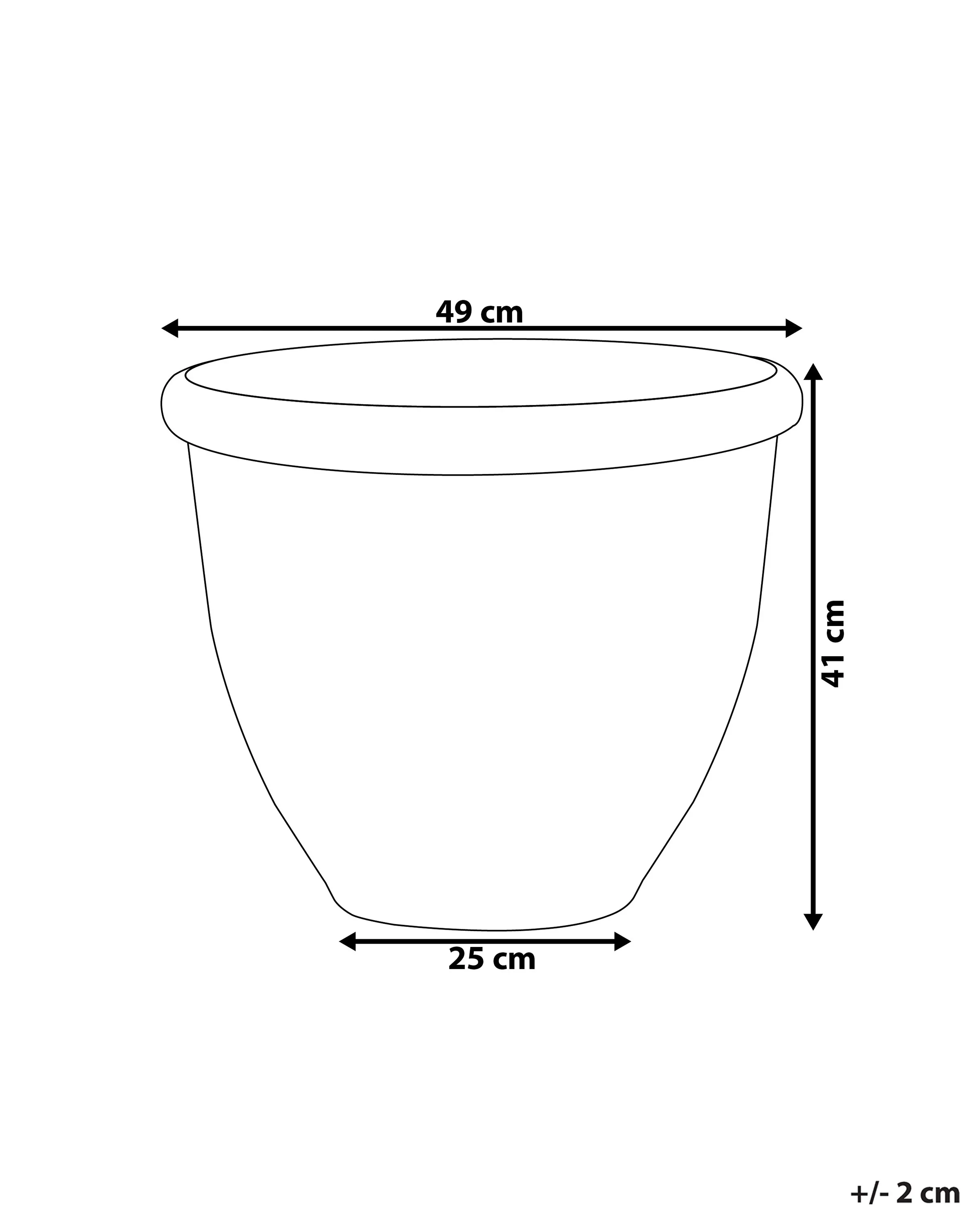 Bloempot TESALIA 49 cm Bruin