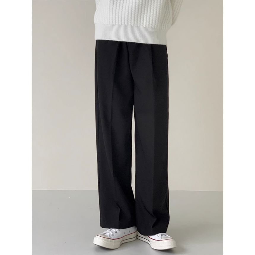 Capbrew - Hoge taille effen wijde broek