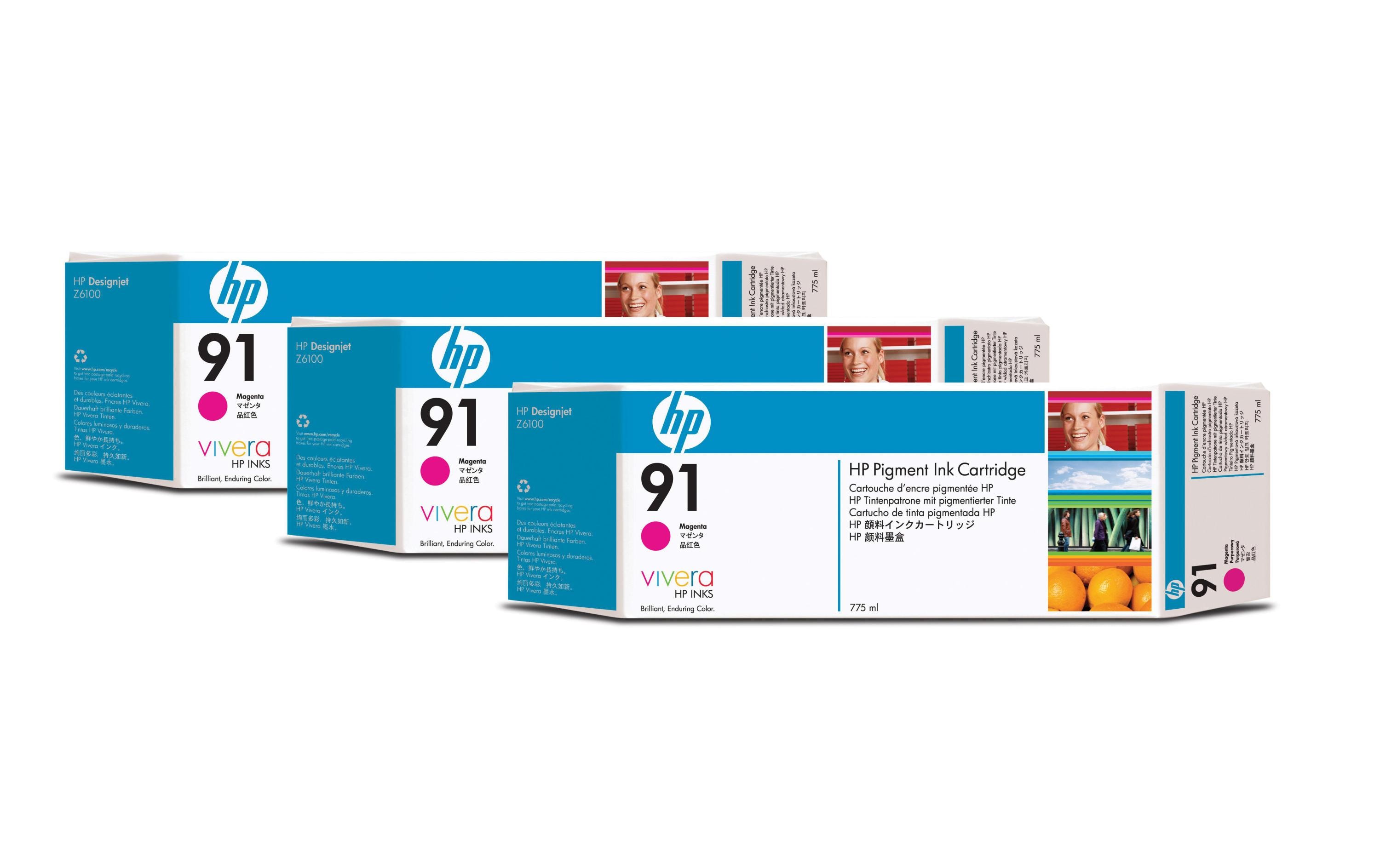Tinte Nr. 91 (C9484A) Magenta (3er-Pack)<br>Druckerpatrone