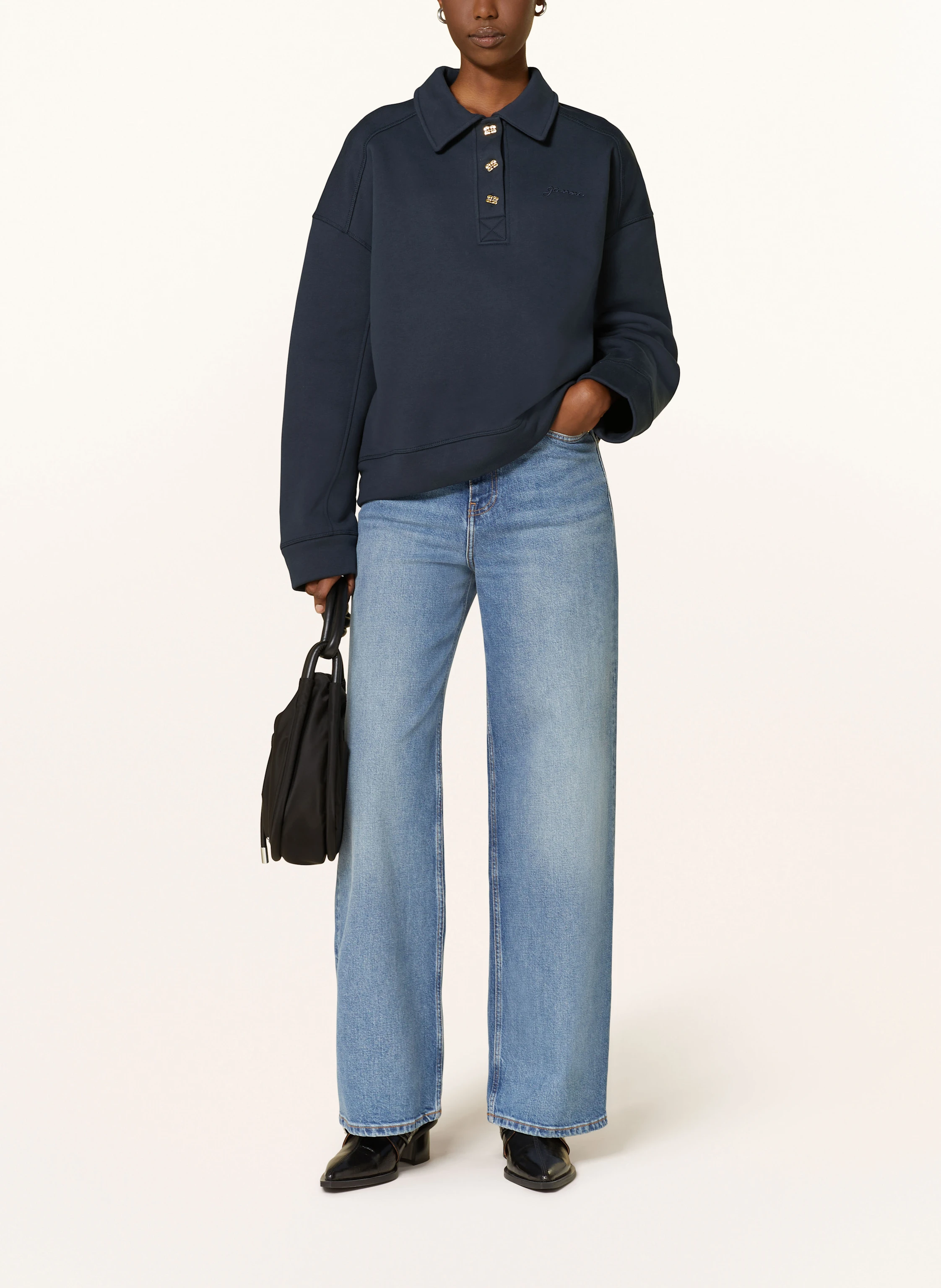 GANNI Sweat-Poloshirt