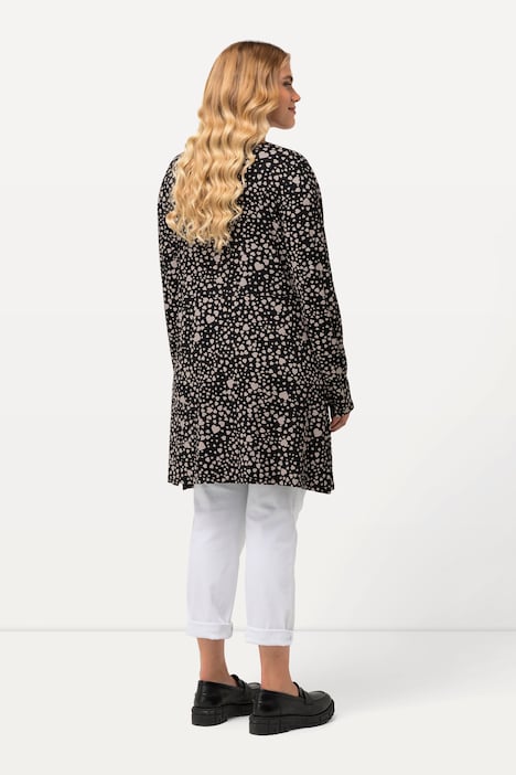 Shirt-Tunika, Zierfalten, V-Ausschnitt, Langarm