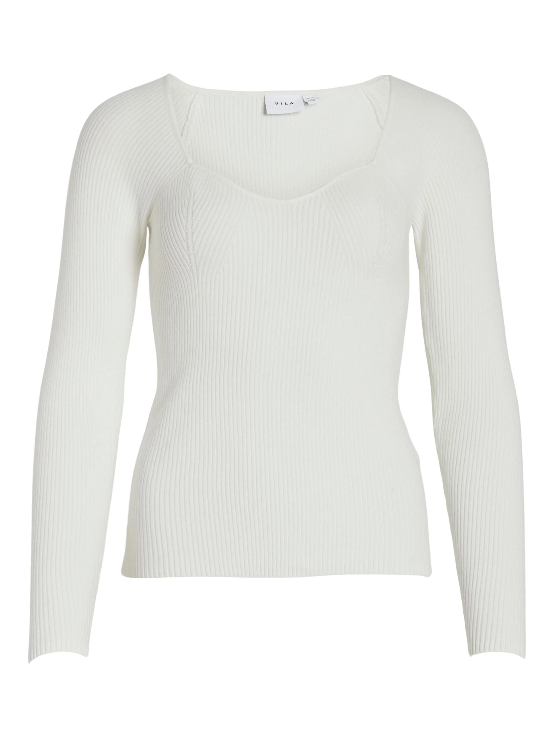 Vila  Vimau L/S strikket bluse - Cloud Dancer