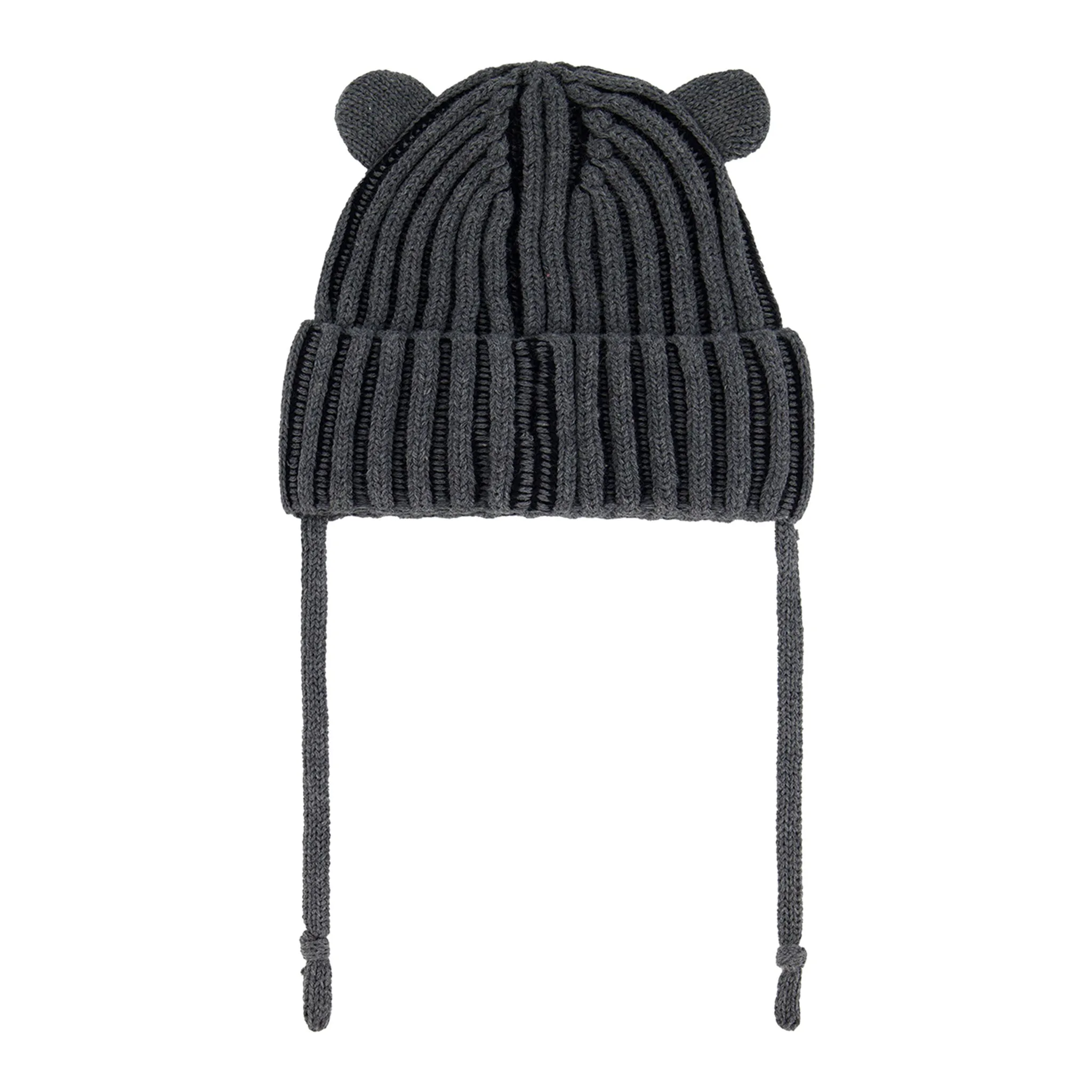Deux par Deux Tuque Tricot Noire 6-24mois