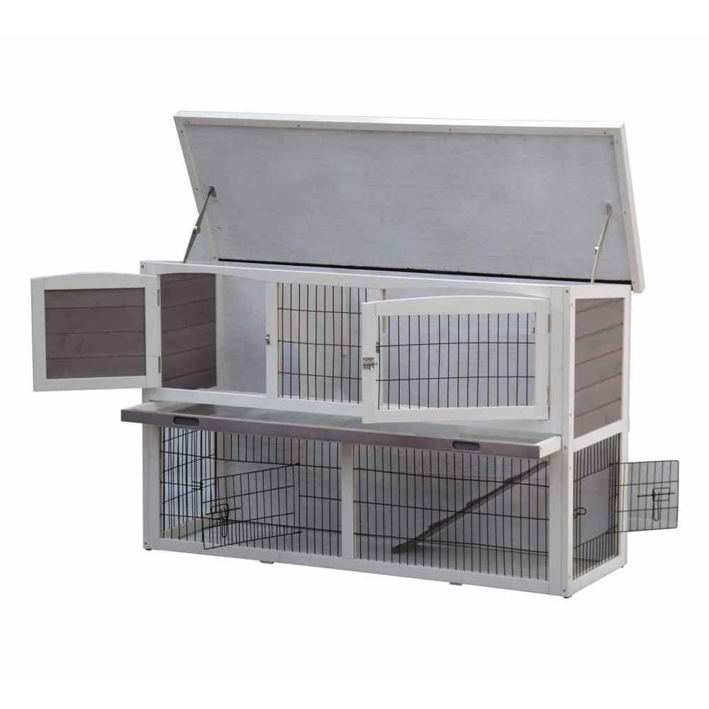@pet clapier bigfoot bois 137x50x85 cm blanc