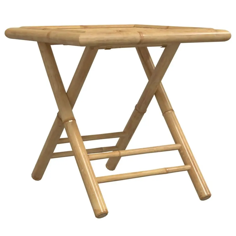 vidaXL - Loungetafel - Inklapbaar - Bruin - Bamboe - 45x45x45cm