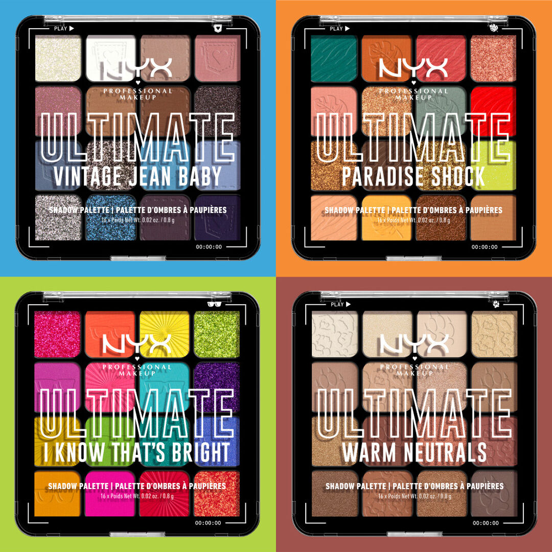 NYX Professional Makeup Ultimate Shadow Eye Shadow Palette - Warm Neutrals - 1un