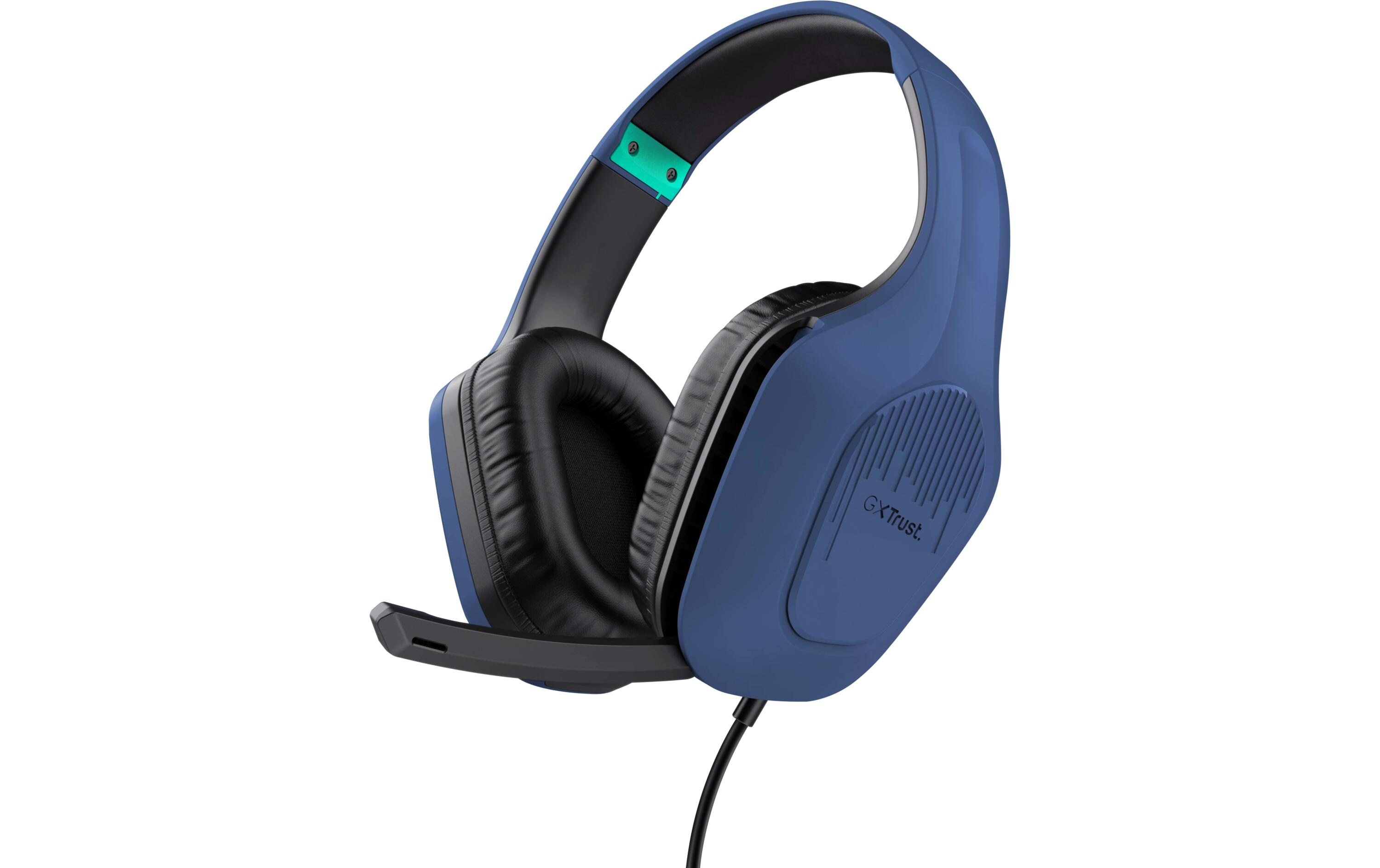 Headset GXT 415B Zirox Blau/SchwarzGaming-Headset mit komfortablen ohrumschliessenden Polstern und einstellbarem Mikrofon