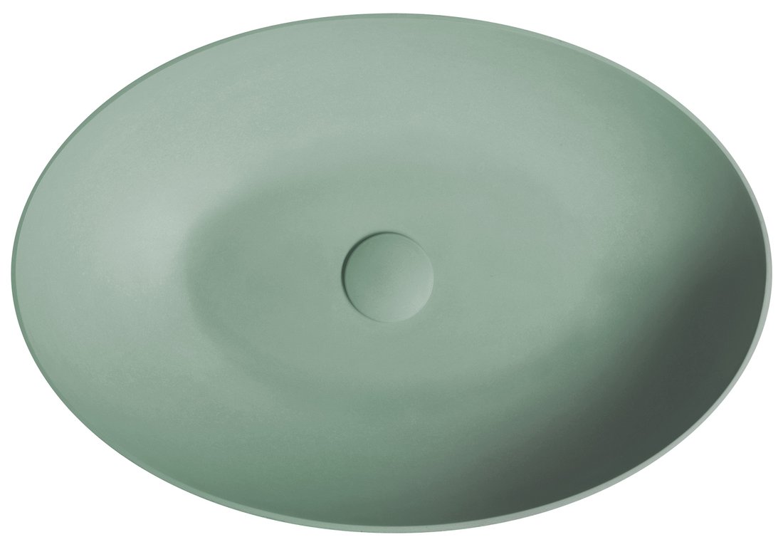 Sapho Formigo betonnen wastafel 60x40cm groen