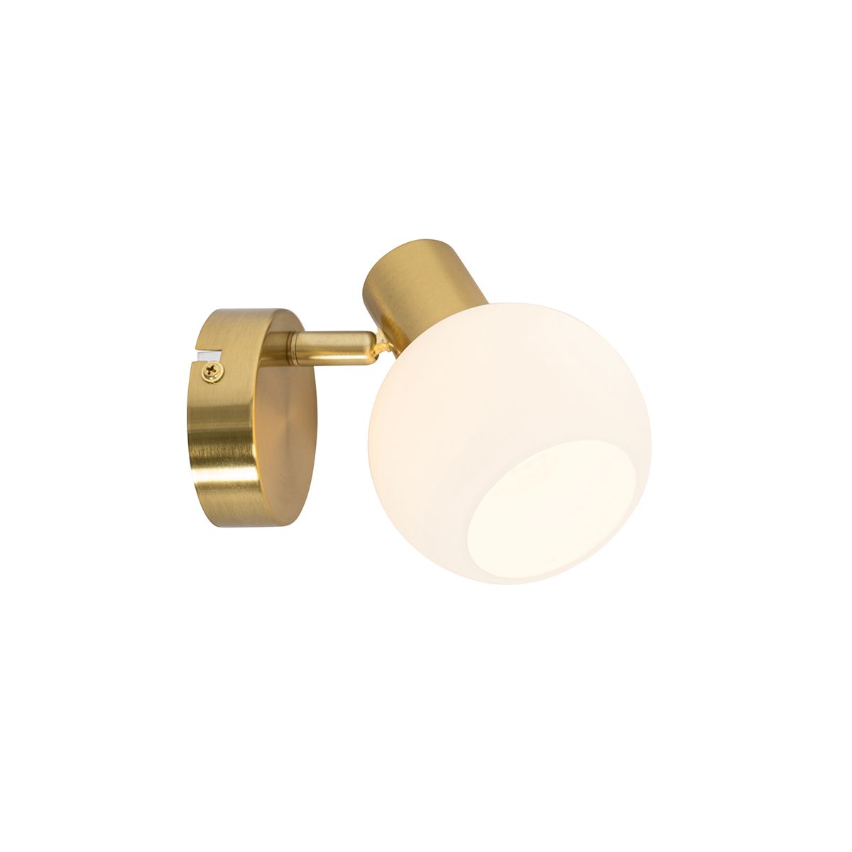 Art Deco spot goud met opaal glas verstelbaar - Anouk