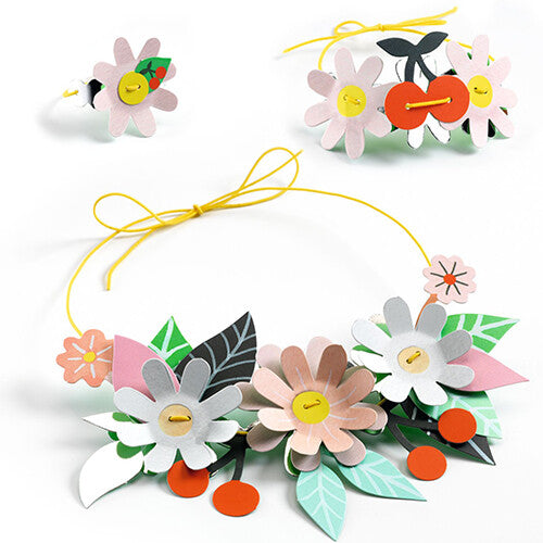 Djeco knutselset diy - bloemen sieraden - colourful fun