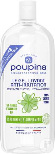 Poupina Le Gel Lavant Anti-Irritation Flacon Recharge 1l