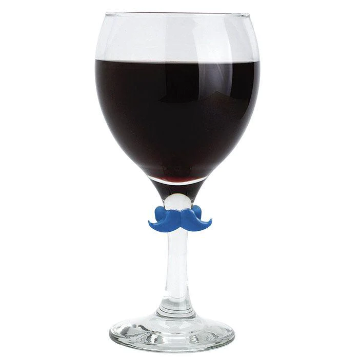 6 marque-verre en silicone - Moustache Chevalier diffusion