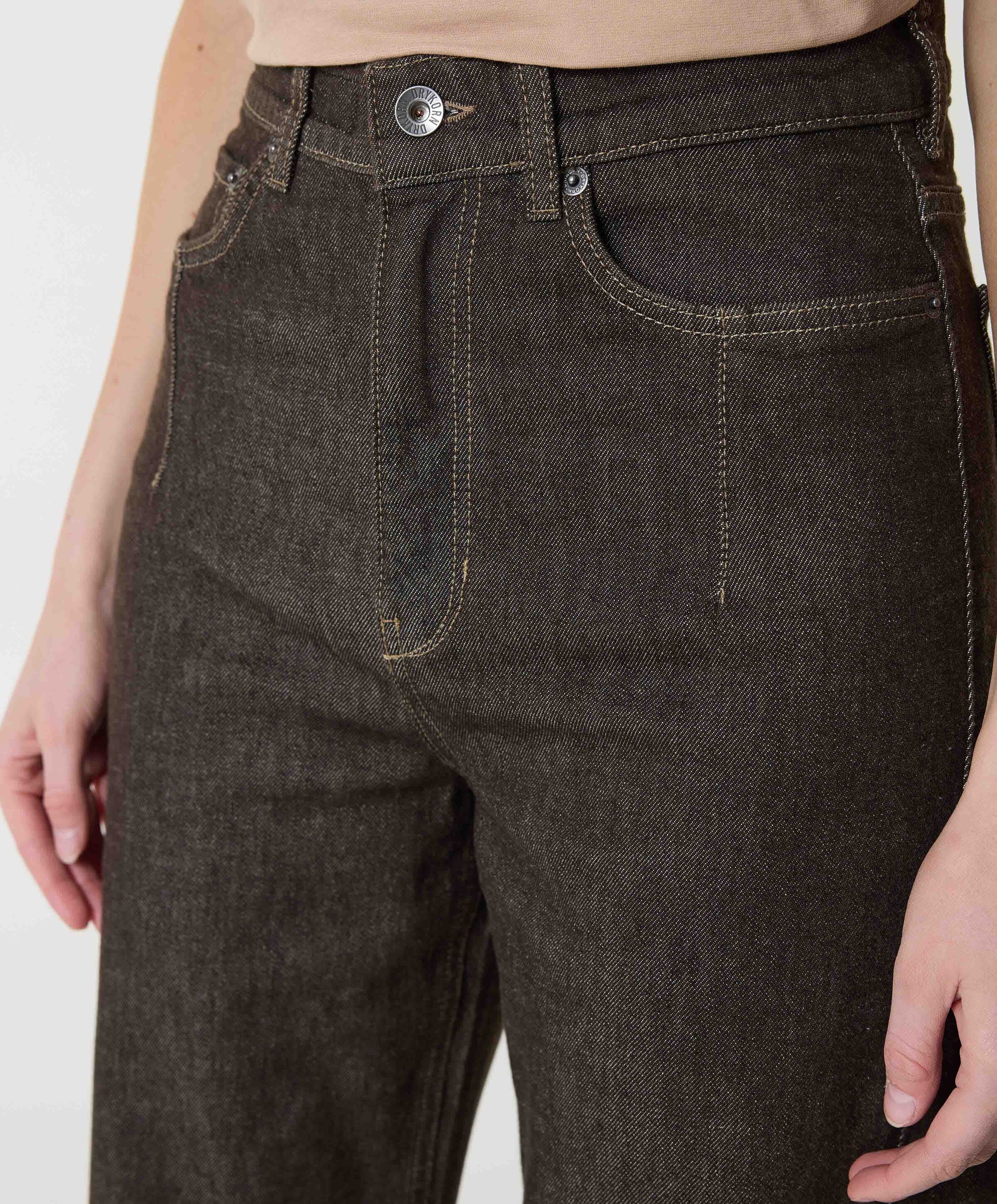 Drykorn Liable dames jeans bruin