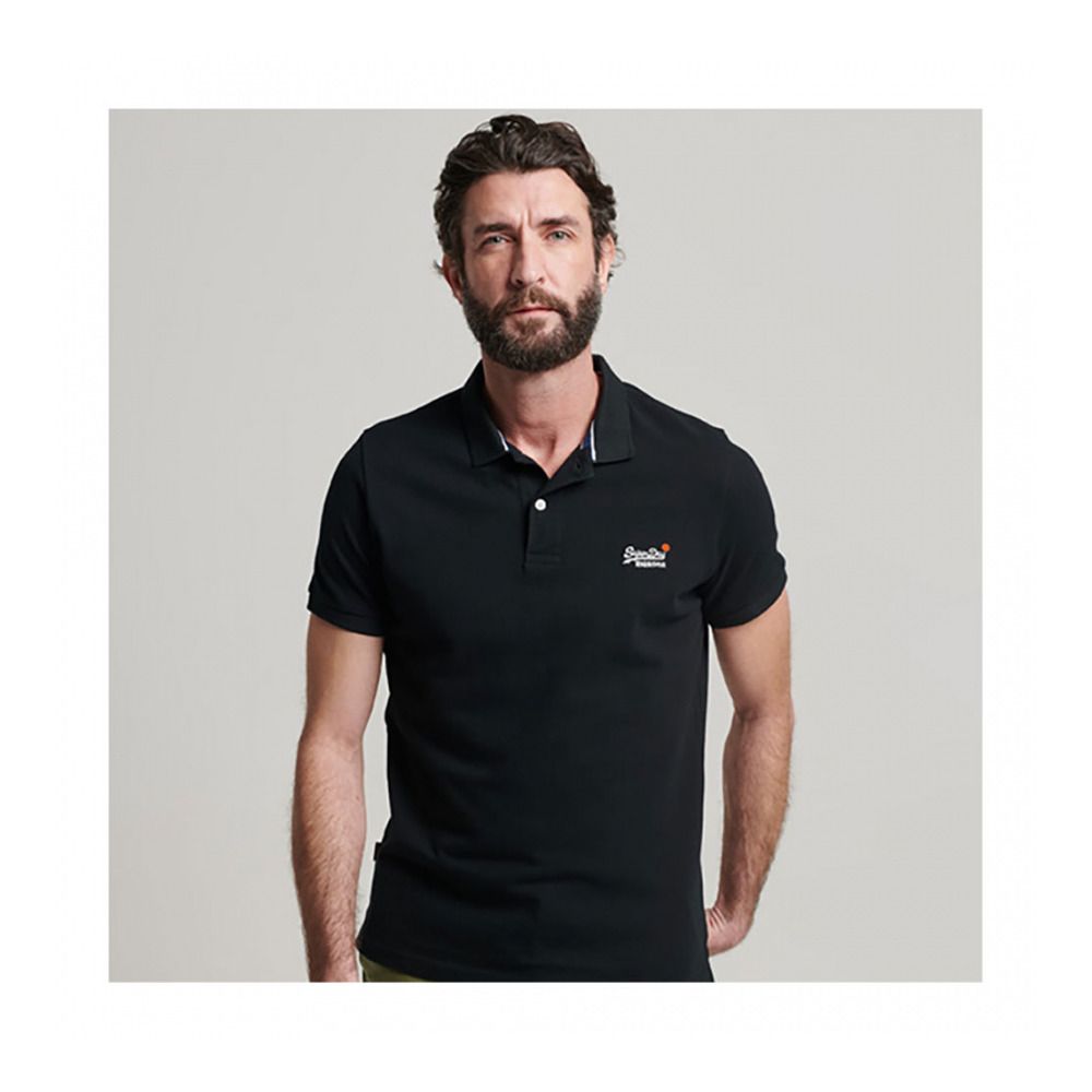 Superdry CLASSIC PIQUE - Polo Homme black