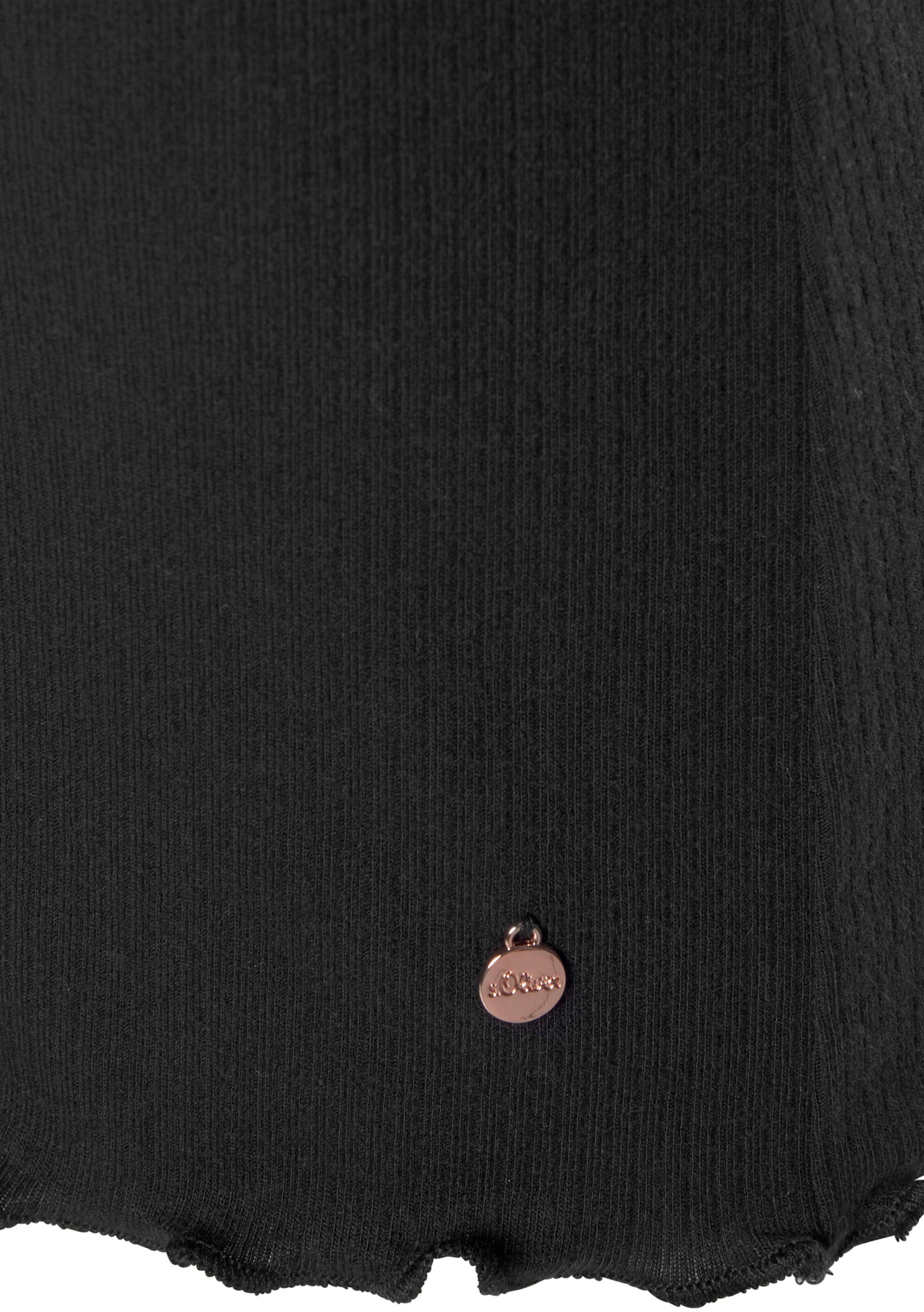 s.Oliver Pyjamaoberteil in schwarz