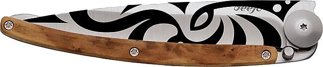 DEEJO - COUTEAU TRIBAL WOOD TATOO 37G