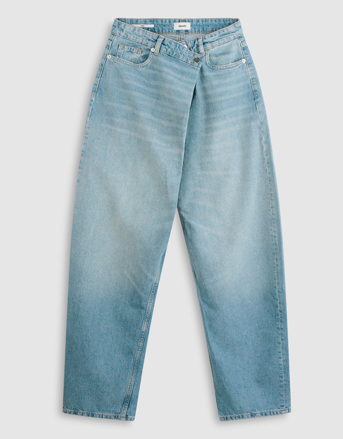 Folded Baggy Fit Jeans Mediumstone