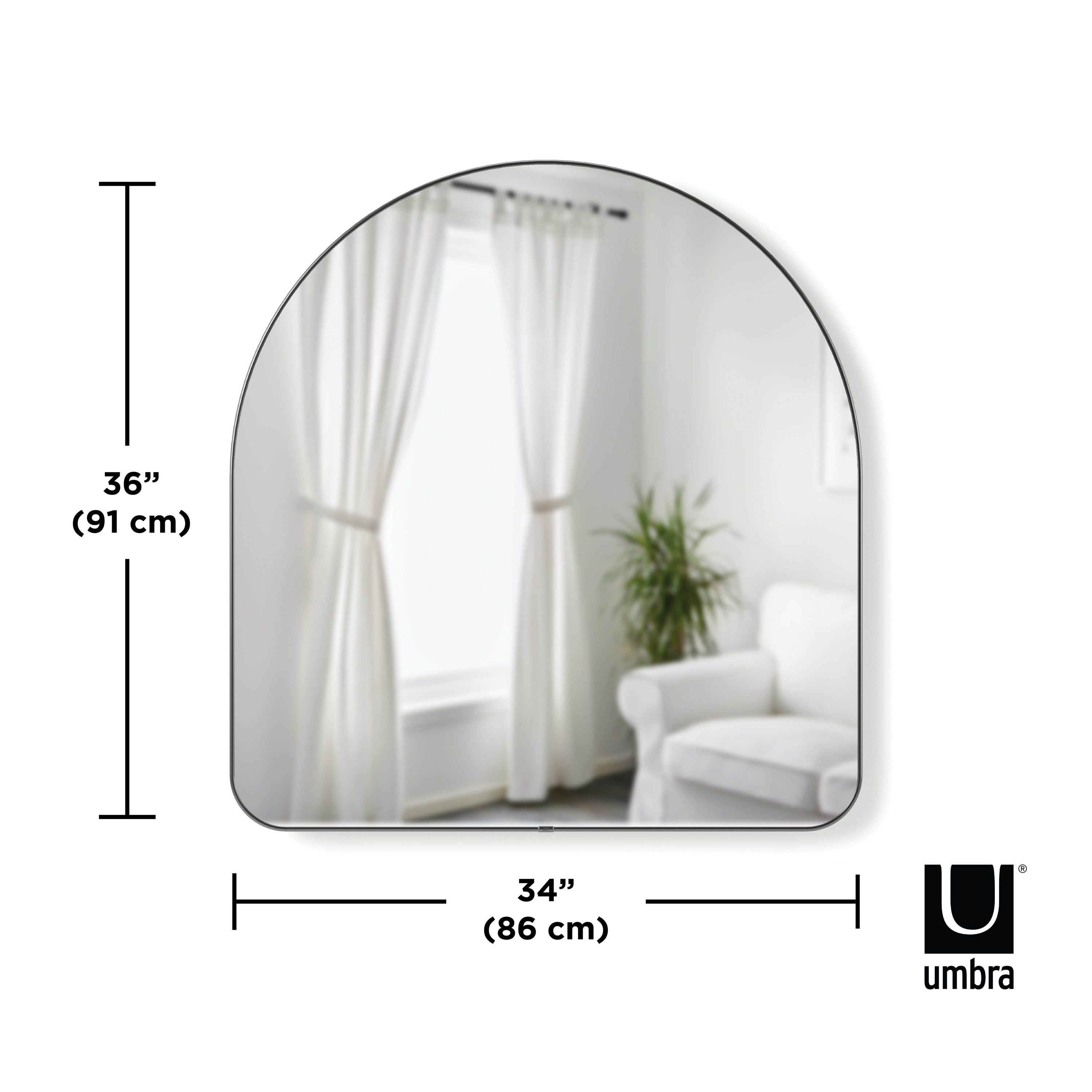 Umbra Hubba Arched Spiegel - Metallic Titanium
