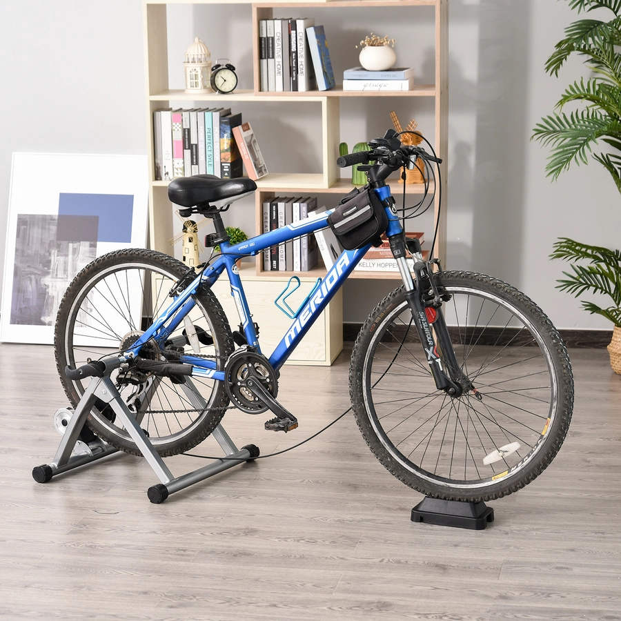 HOMCOM Heimtrainer mit Magnetbremse silber