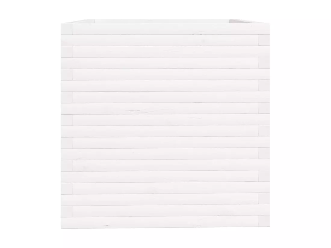 Jardinière bac lit surélevé bois blanche 70 x 70 x 72.5 cm 02_0037842