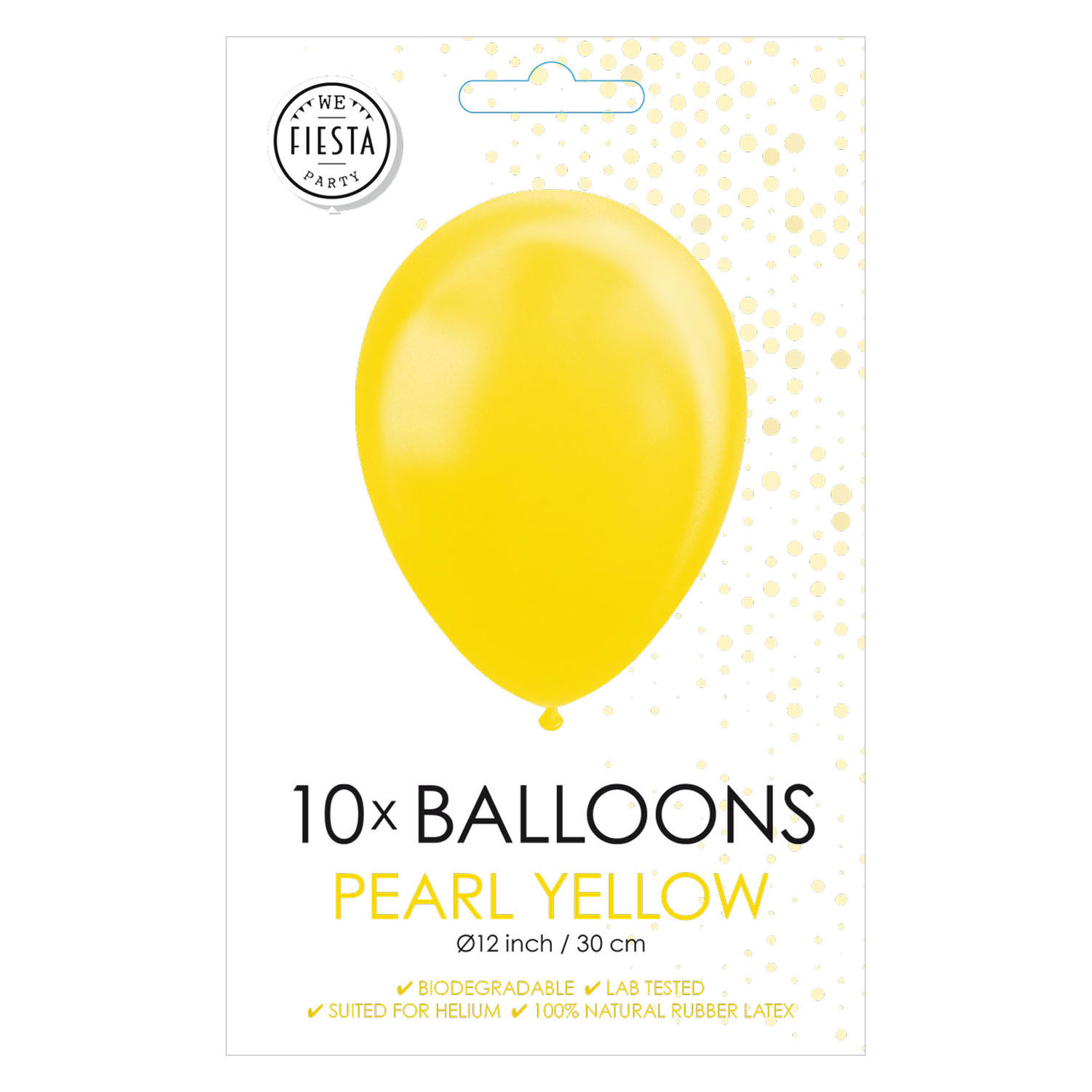 Ballonnen Metallic Geel 30cm, 10st.