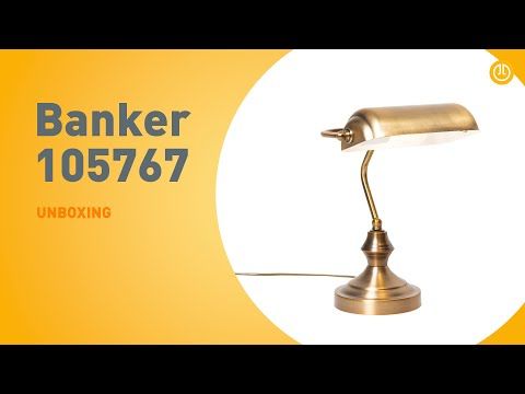 Klassieke tafellamp/notarislamp brons - Banker