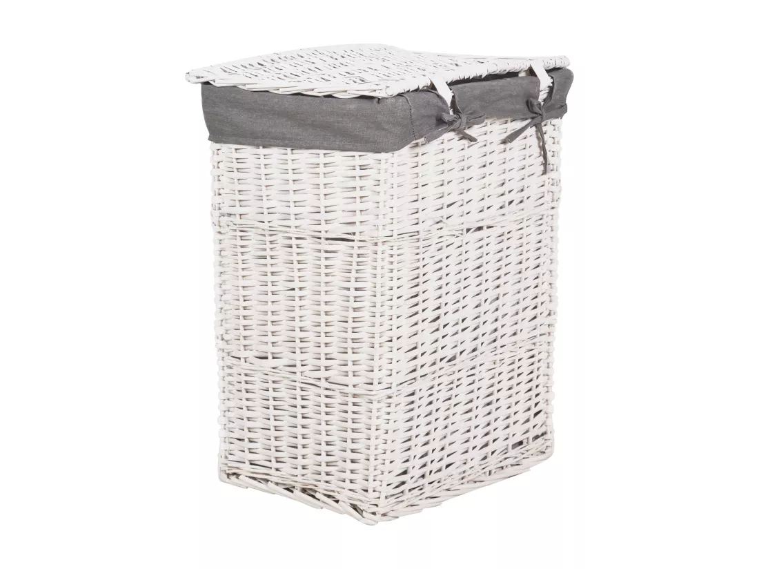 Lot de 5 paniers en saule gris ELLA