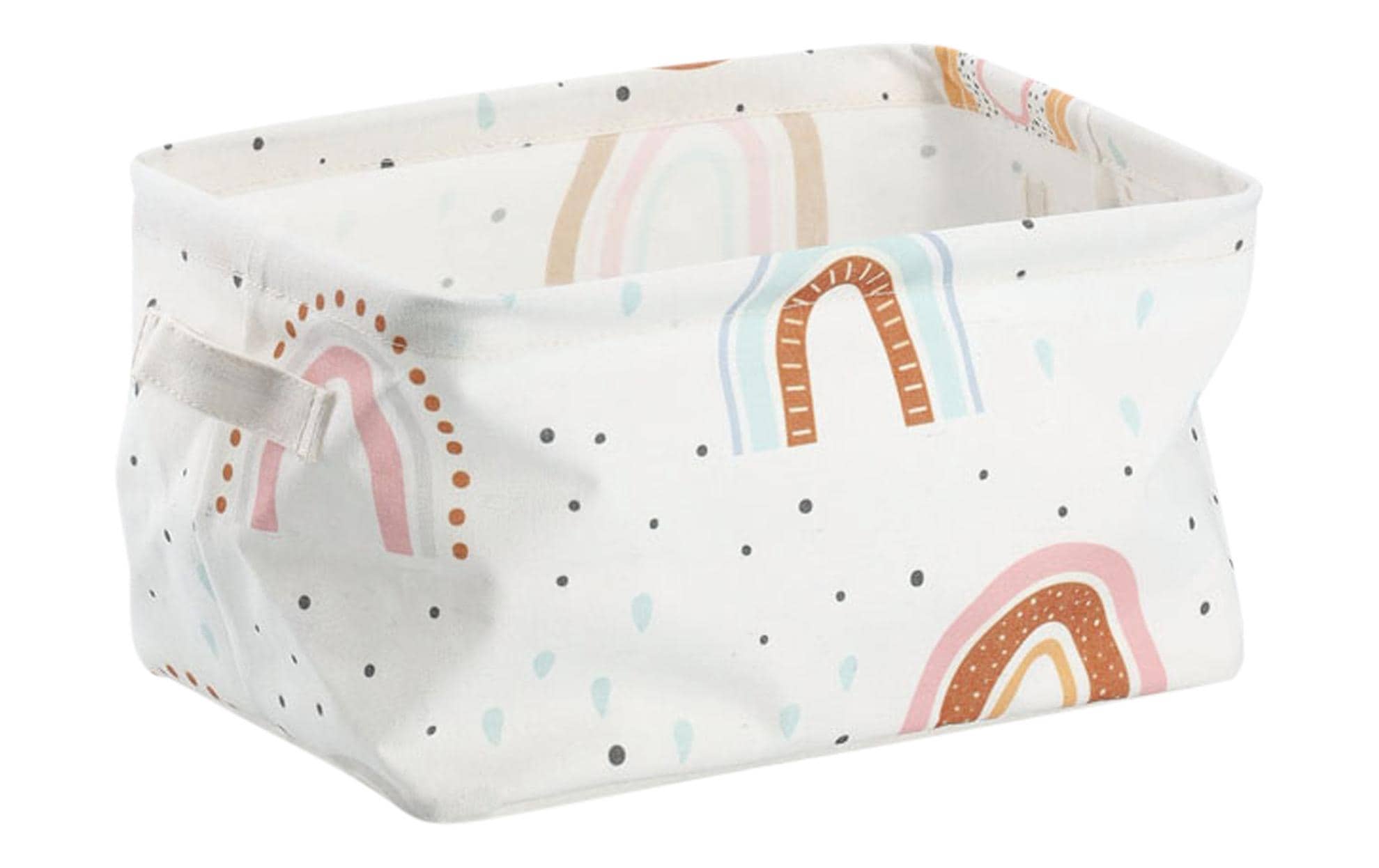 Spielzeugkorb Rainbow Canvas 28 x 21 x 16 cmAufbewahrungskorb für Kinderzimmer