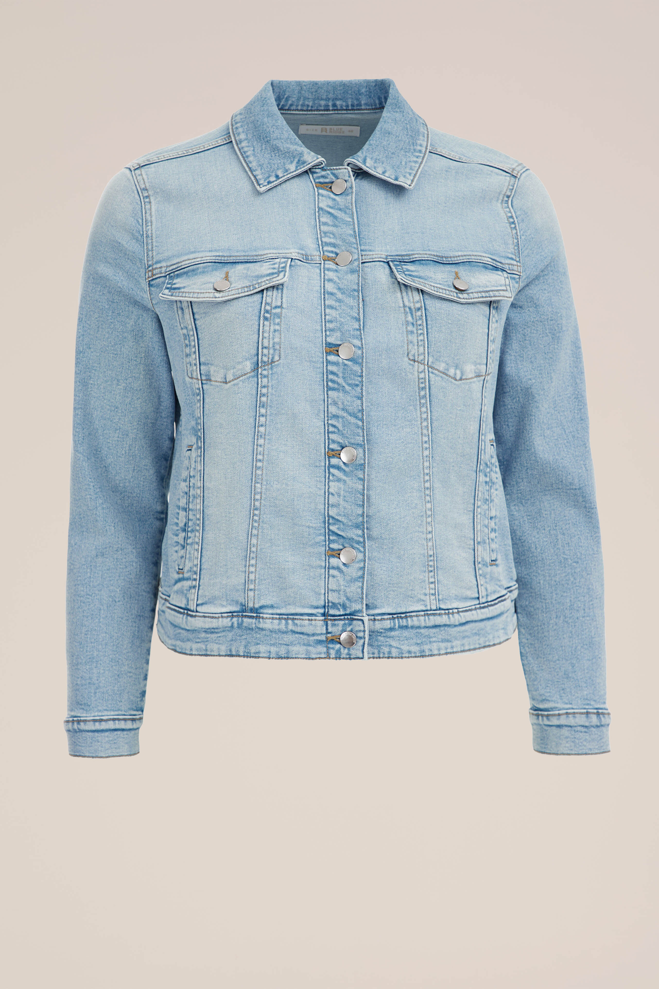 denim jack met comfortstretch - Curve Blue Ridge Blauw