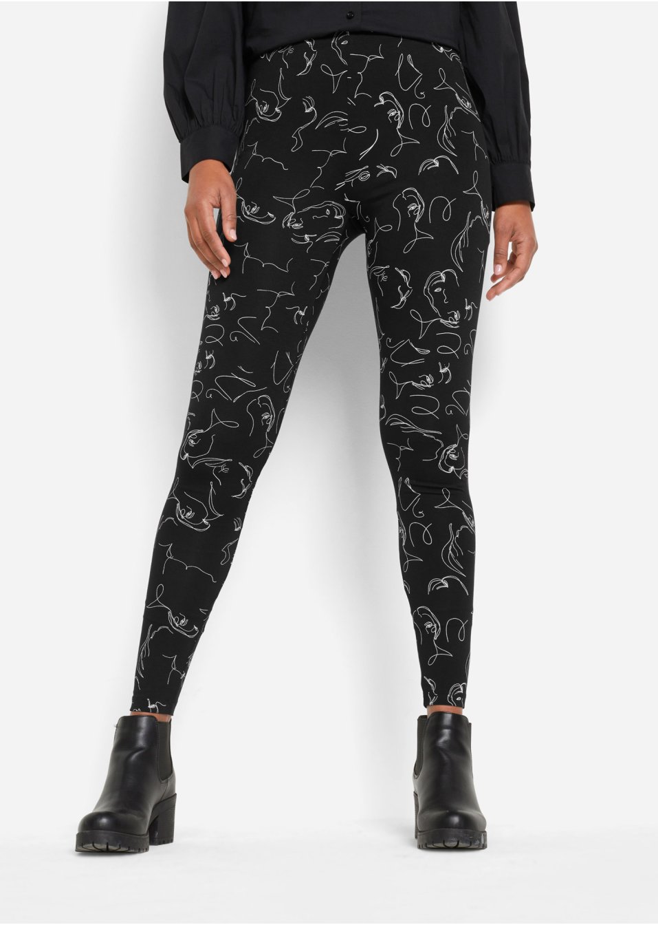 Legging avec taille confortable, imprimé