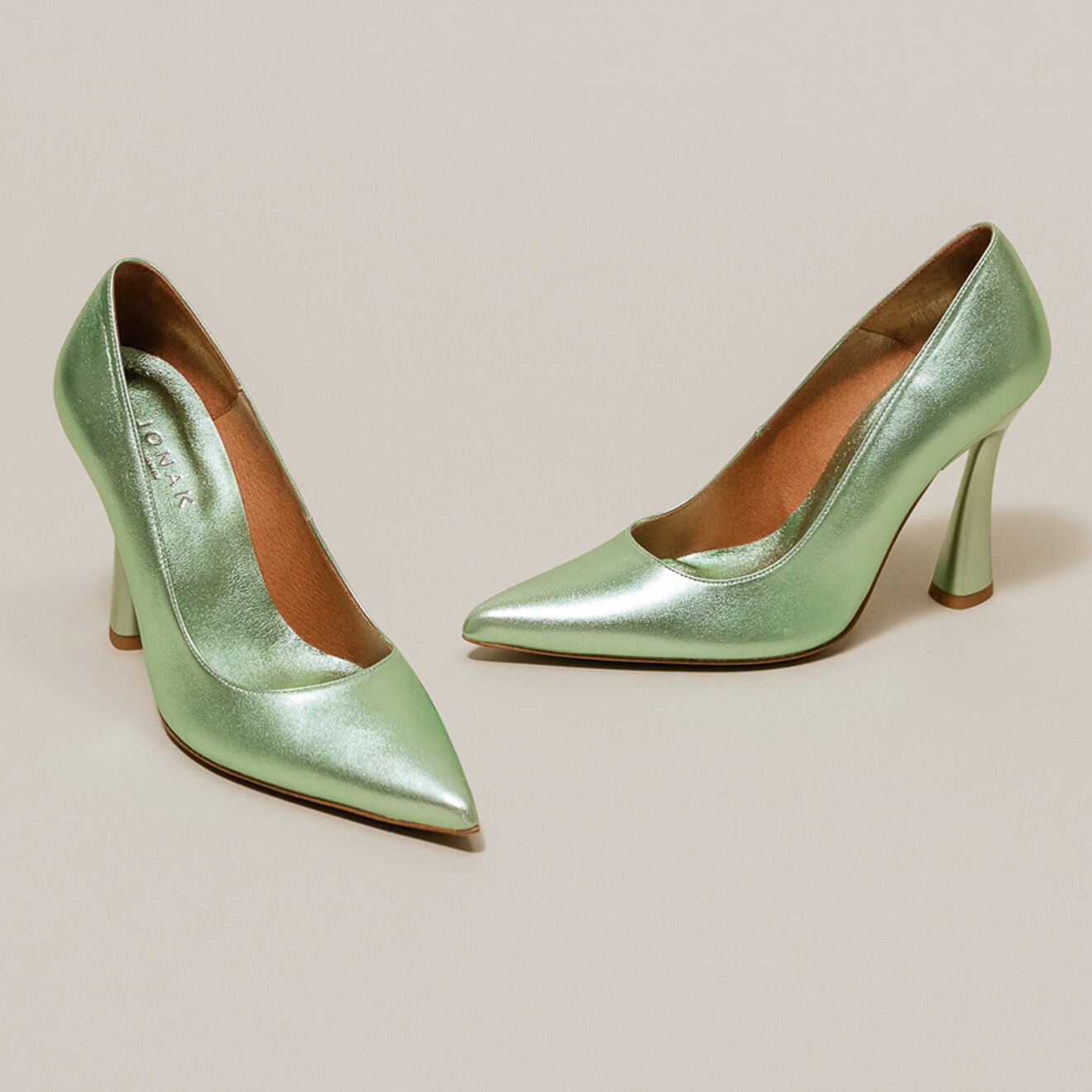 Jonak Escarpins en Cuir Dabate vert clair - Talon 10 cm
