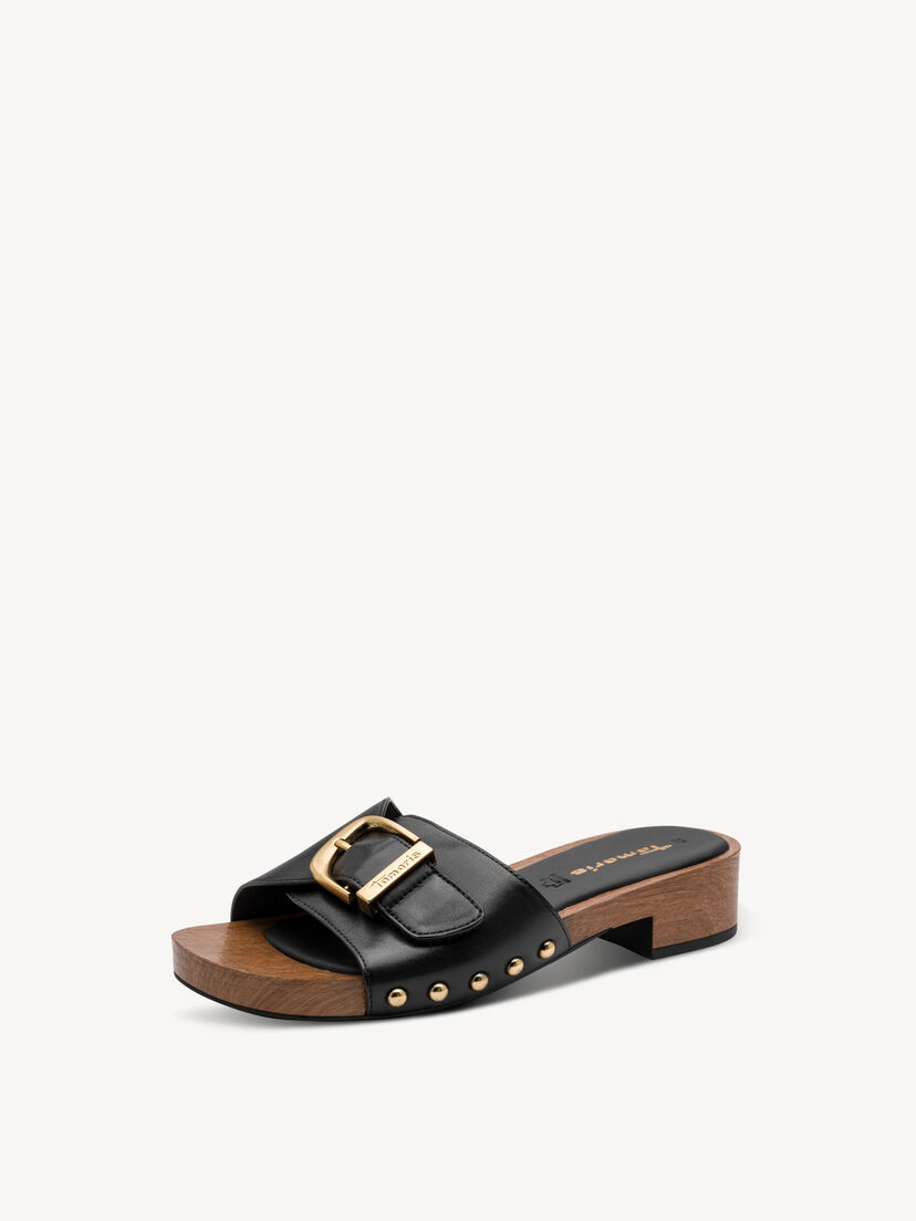 Leren Slipper - zwart