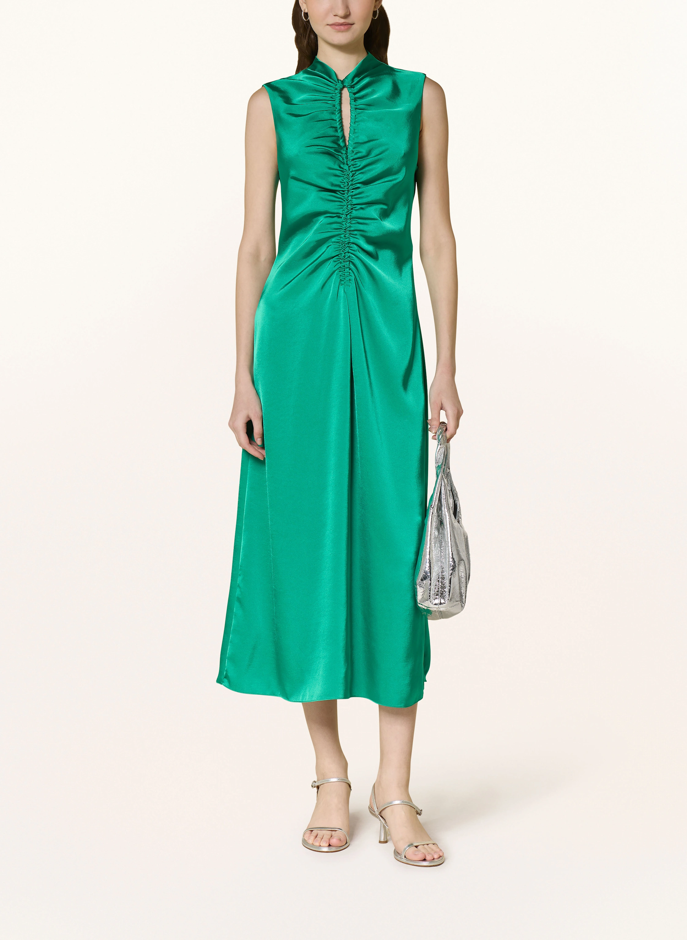 SANDRO Satinkleid mit Cut-out