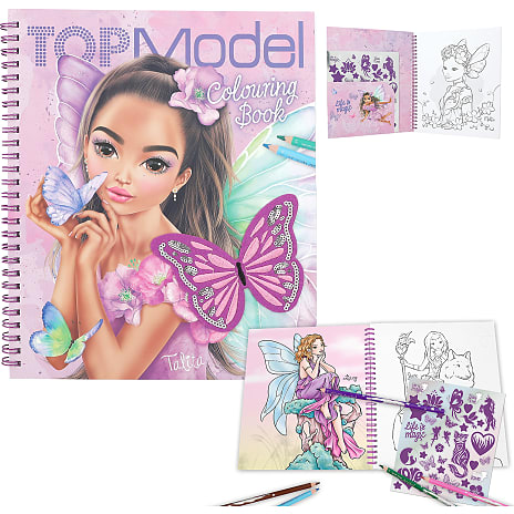 TOPModel malebog med pailletter FAIRY LOVE
