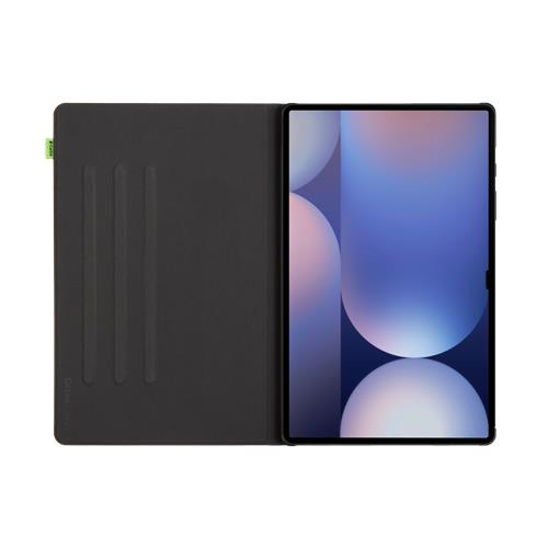 Samsung Galaxy Tab S10 Ultra EasyClick Cactus Leder Tasche Smart Case Flip Cover Hülle mit Aufsteller   S-Pen Halterung (V11CB02C01) - Schwarz