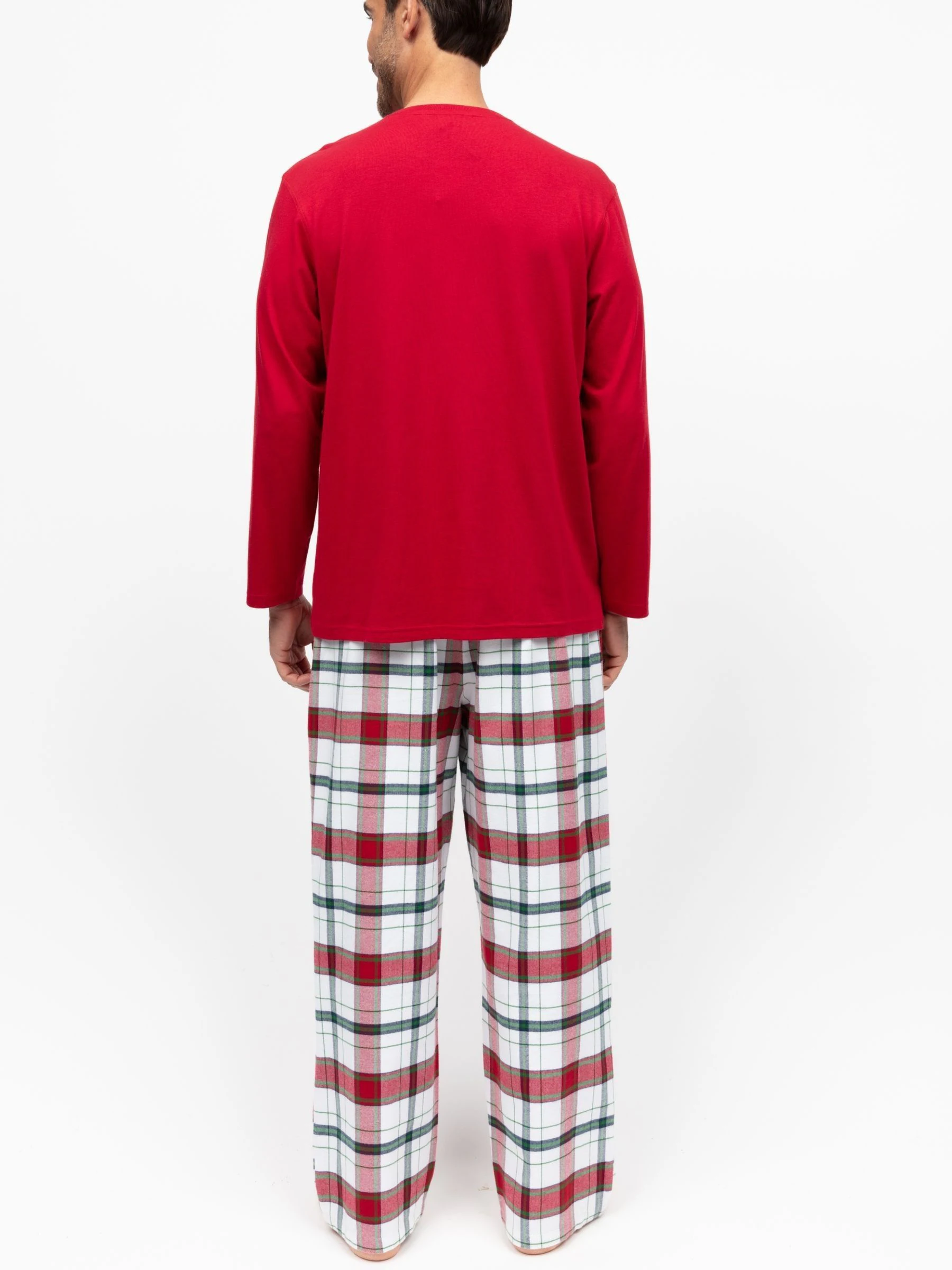 Cyberjammies Ruit pyjamabroek en effen jersey T-shirt