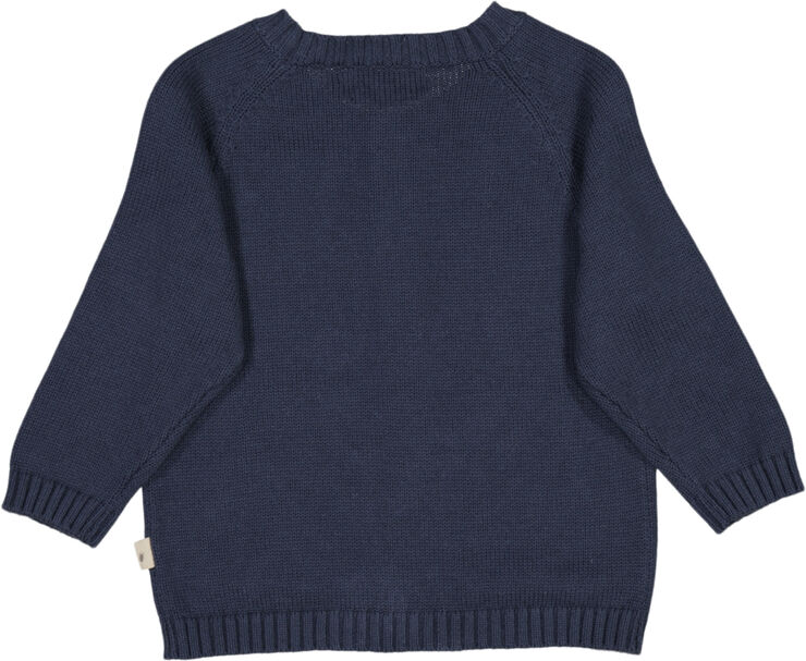 Wheat Klassisk Strik Cardigan Sea storm