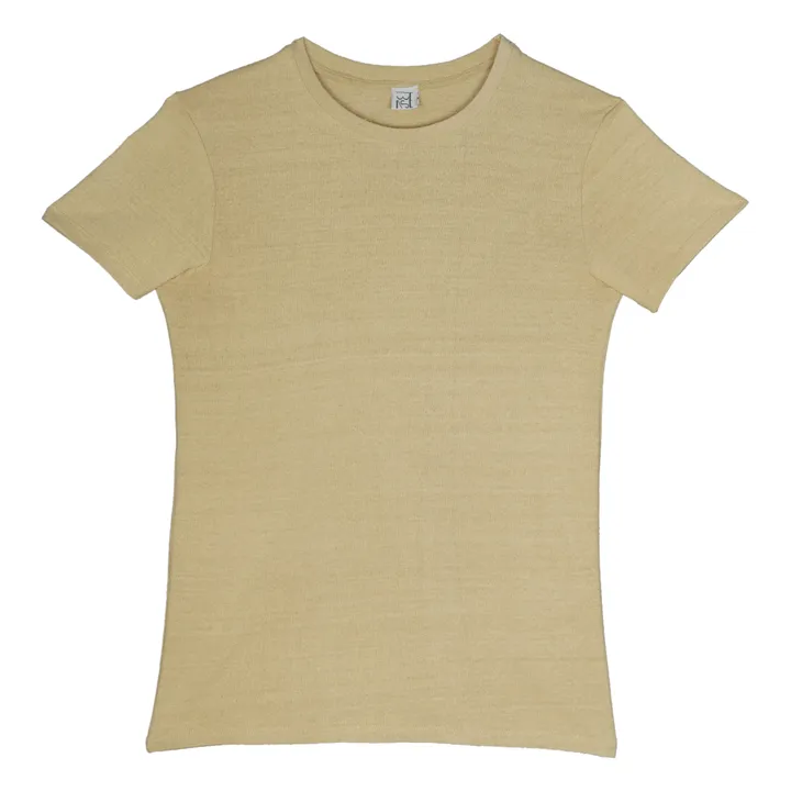Baserange T-Shirt Soie Sauvage | Jaune pâle