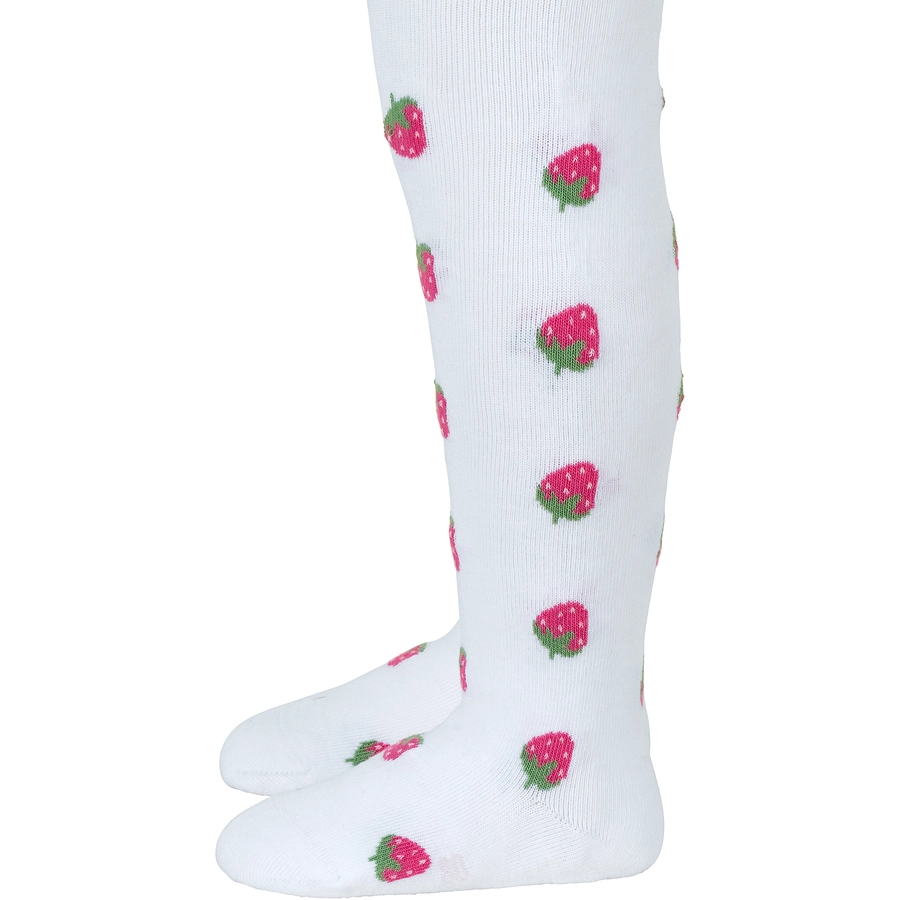 Sterntaler Strumpfhose Erdbeeren weiß