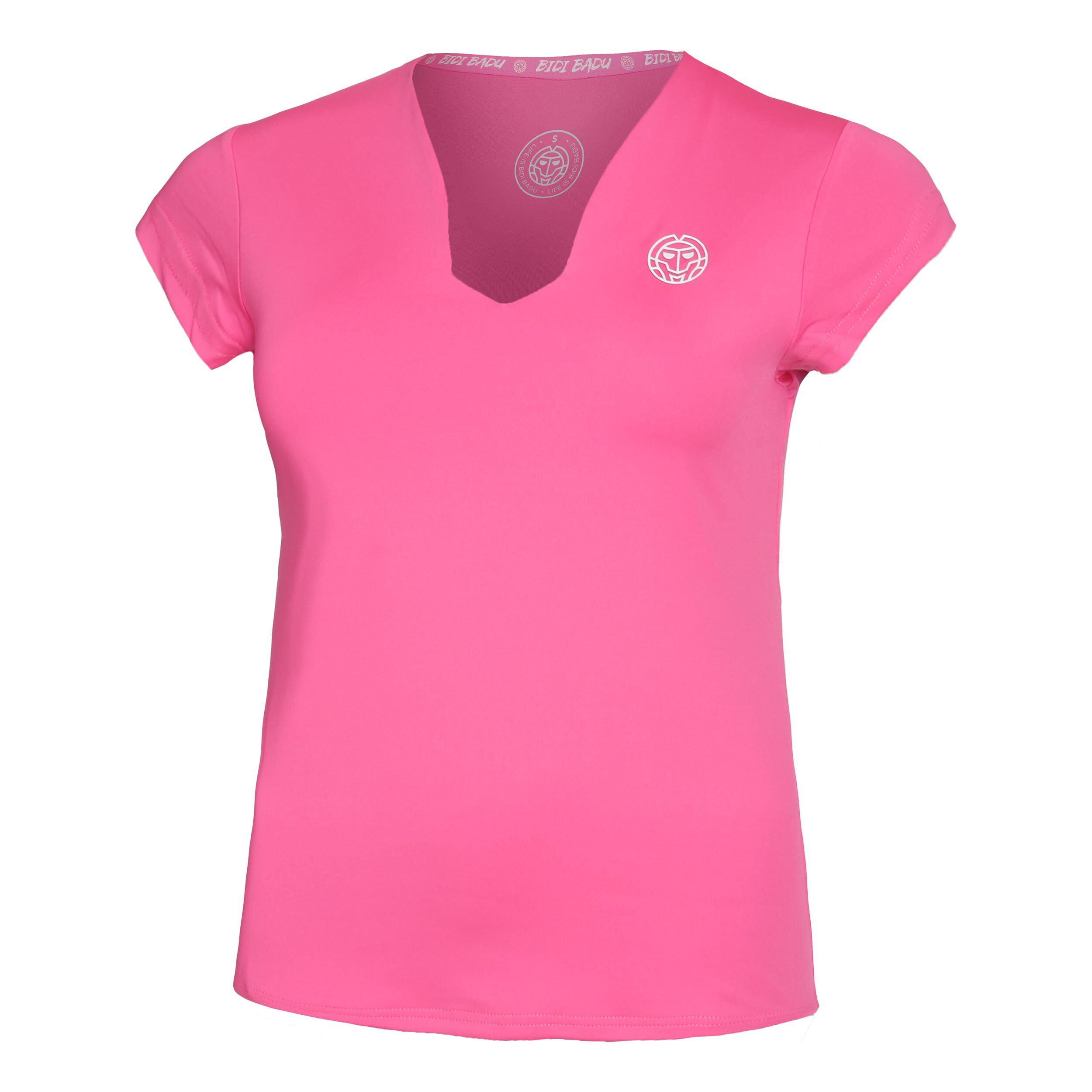 BIDI BADU Bella 2.0 Tech V-Neck T-shirt Femmes - Pink , Blanc