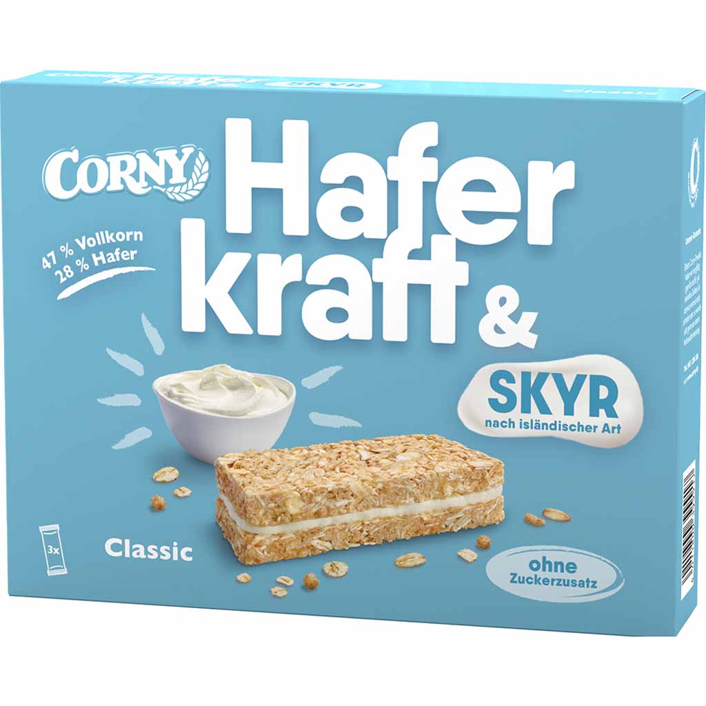 Corny Haferkraft & Skyr classic 3er 120g MHD:24.8.25