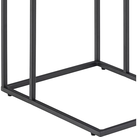 Infinity hjørnebord - sort marmorlook