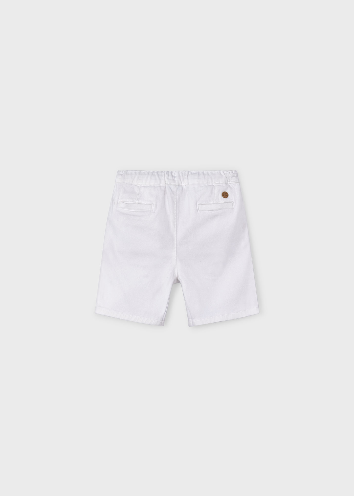 Bermuda estruturada Better Cotton branca para menino