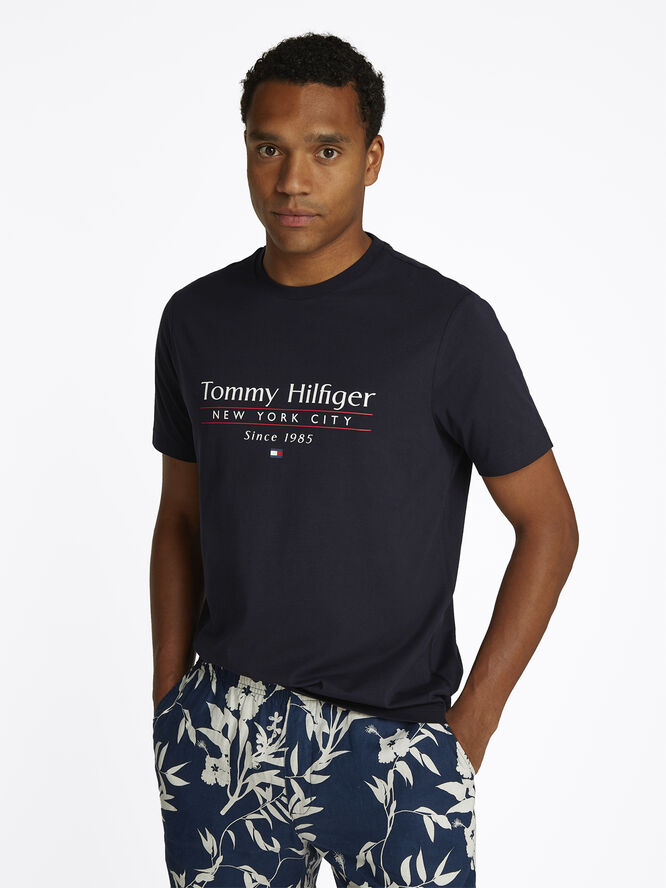 Tommy Hilfiger HILFIGER CENTER STACK TEE Desert sky