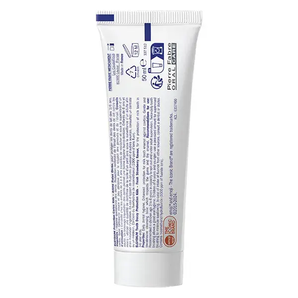 Pasta de dente infantil Elgydium Emoji, sabor morango gelado, 3 a 6 anos, tubo de 50ml