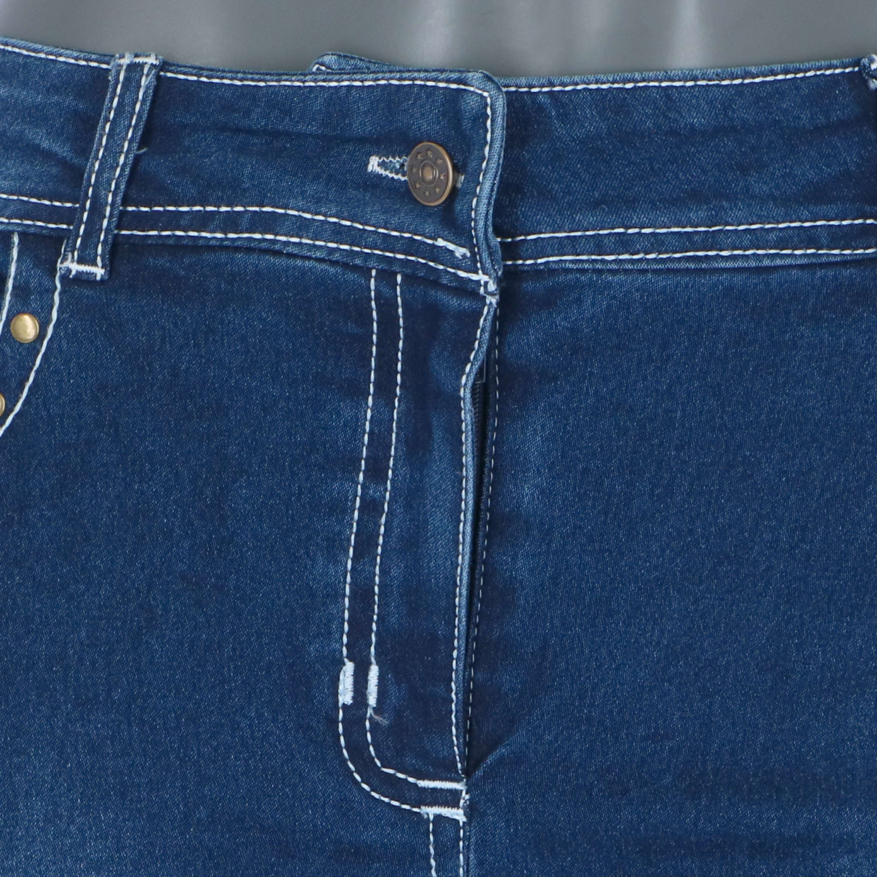 HKM Rijbroek Pasadena Summer Denim Siliconen Zitvlak Jeans Blauw